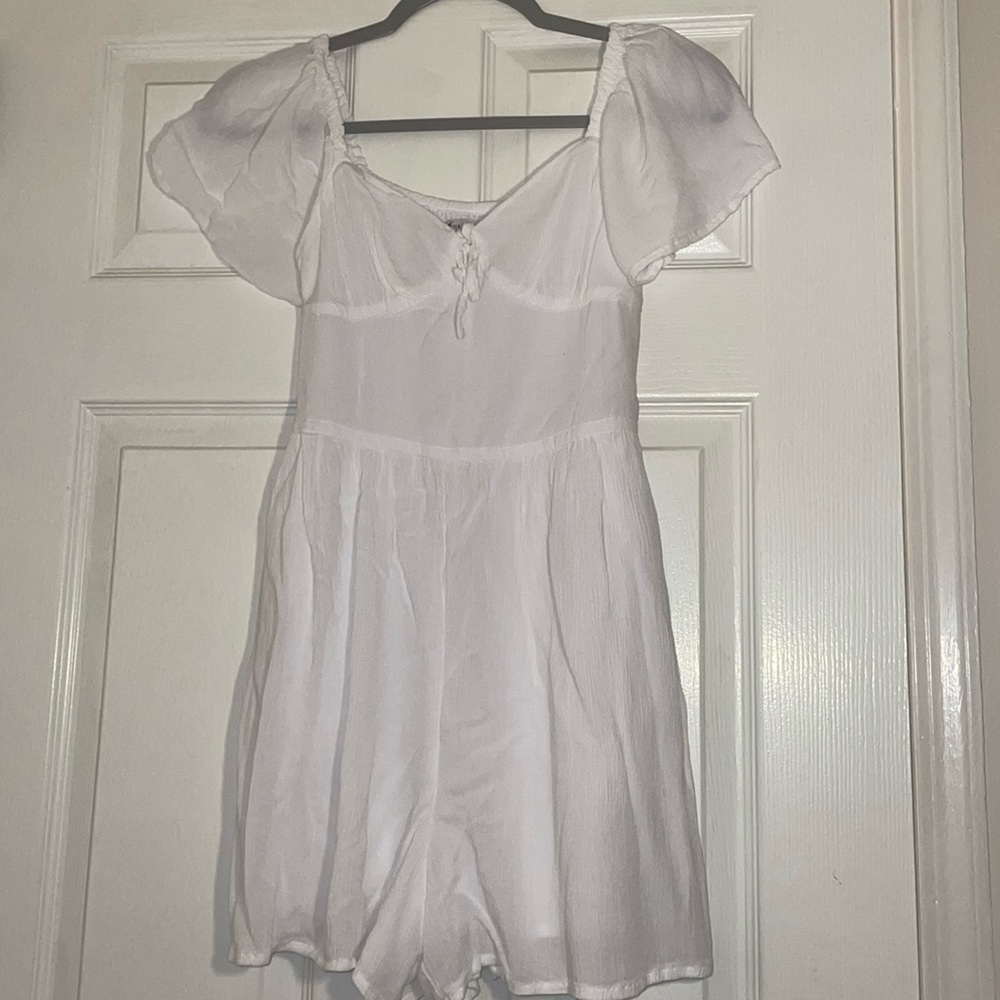 Hollister white romper